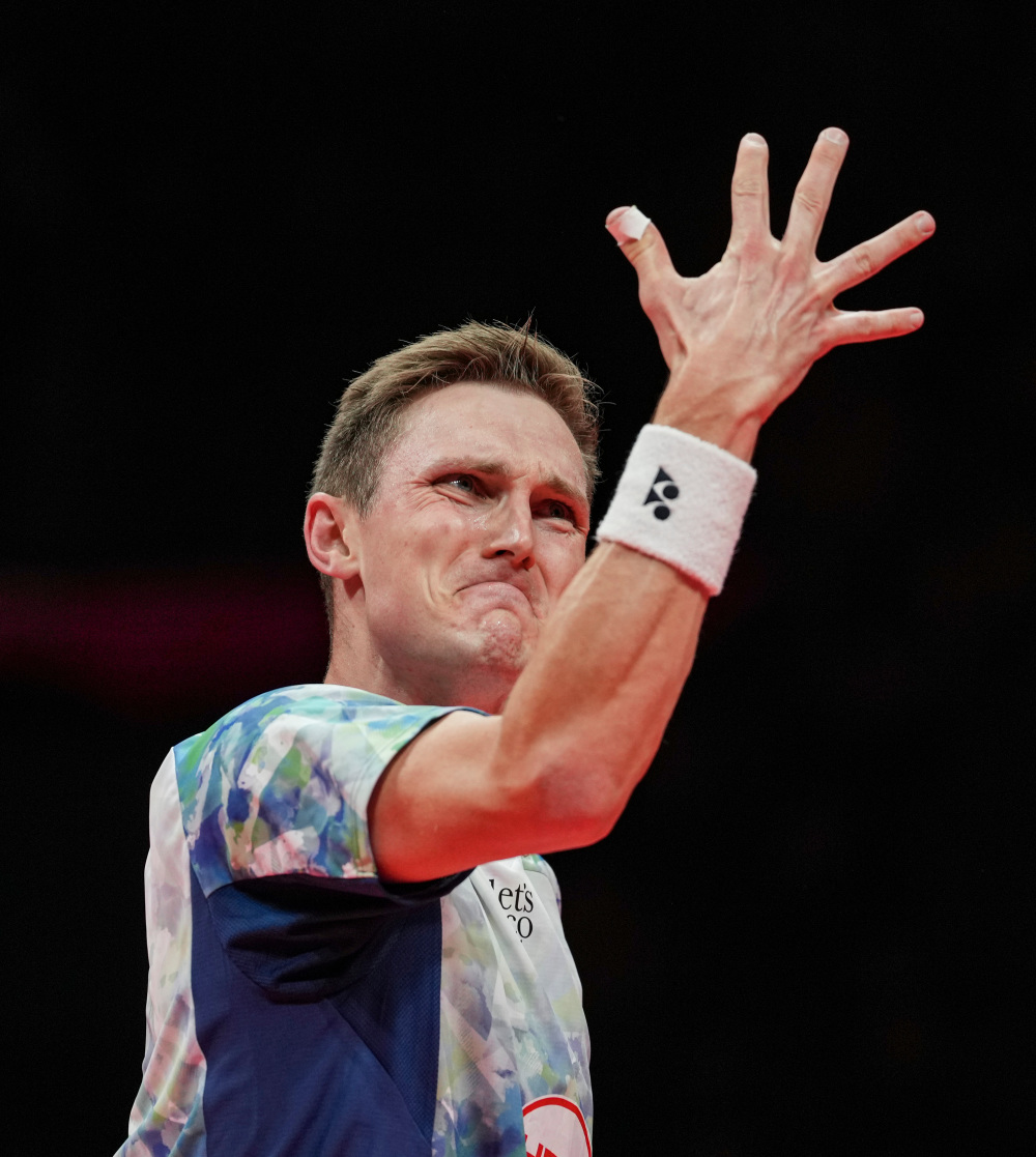 泰国羽毛球队强势法国羽毛球队，安赛龙高光表现